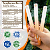 Diffuseur d'arômes énergisant à base de plantes ATOANY, caféine, thé vert, menthe poivrée, stylo diffuseur, 100% naturel, sans nicotine, inhalateur de vitamine B12