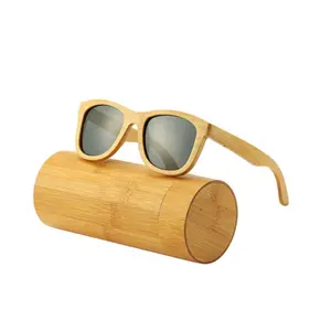 Latest high quality hand made spring hinge polarized sun glasses polarized customized logo wood bamboo sunglasses 2022 for men