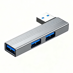 90 度弯头 <span class=keywords><strong>USB</strong></span> 3.0 集线器 4 端口直角 5Gbps 高速铝制 L 形底座，适用于笔记本电脑、台式电脑 <span class=keywords><strong>USB</strong></span> 3.0 集线器 - Product Image 4