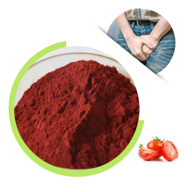 Polvo de licopeno de tomate de calidad alimentaria Extracto de hierbas plantado artificialmente Licopeno extraído en agua para bebidas alimentarias saludables