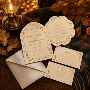Biglietti d'Auguri Nuziali Personalizzati di Alta Qualità con Totem Colorati, Fustellati, con Buste e Stampa Logo Personalizzata su Cartoncino - Product Image 2