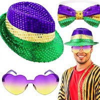 Party Dots Mardi Gras Paillettes Chapeau Noeud Papillon Paillettes Costume Carnaval et Lunettes De Soleil Costumes De Fête Cosplay Accessoires Party Favors