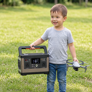 <b>Solar</b> 500W Lithium Ion Portable <b>Generator</b> Car Home Emergency Outdoor Camping Power Bank Pure Sine Wave MPPT Flashlight - Product Image 1
