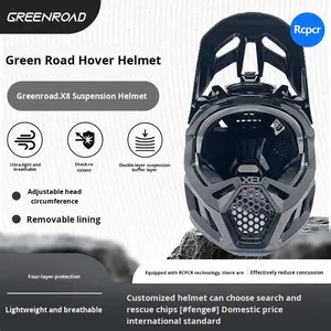 GREENROAD X8 Dual Sport Downhill אופני הרים מלאים קסדת ABS לשני המינים מרוצי שטח מקצועיים רכיבה על אופניים - Product Image 3