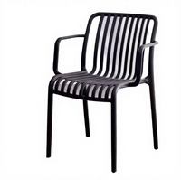 Chaises de salle à manger d'extérieur empilables modernes, chaises de patio en métal, adaptées aux cours d'hôtels, aux jardins de villas, aux patios et aux balcons