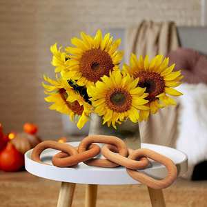 Cadena de madera tallada a mano estética marrón de Venta caliente nuevo estilo decoración de granja Rural para hogar y restaurantes - Product Image 4