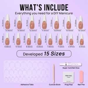 Hot Selling 30pcs Soft Gel Press on <b>Nails</b> Extra Long Ballerina <b>Coffin</b> <b>Nail</b> <b>Tips</b> French <b>Designed</b> Classic <b>White</b> Long Press on <b>Nail</b> - Product Image 3