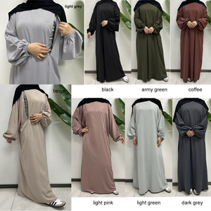 Nida Abaya แบบเรียบง่ายพร้อมซิปสำหรับให้นมบุตรเสื้อผ้าอิสลามมุสลิมที่สง่างามสำหรับคุณแม่ดูไบ - Product Image 2