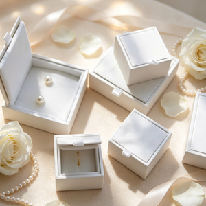 Custom Logo Luxurious Paper Jewelry Packaging <b>Box</b> Organizer <b>with</b> Velvet Lining <b>Small</b> <b>Gift</b> Display for Jewelry - Product Image 4