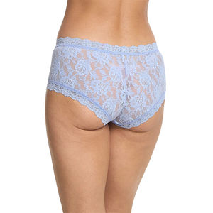 Pizzo elasticizzato personalizzato a copertura totale gamba bassa a vita media morbido in pizzo Boyshort - Product Image 2