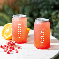 Couvercle à clipser anti-fuite en PET transparent de qualité alimentaire pour canettes de soda, café, jus et thé
