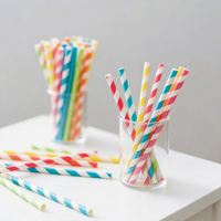 Lot de pailles en papier biodégradables noires, pailles écologiques en vrac pour fournitures de fête, mariage/baby shower, anniversaire