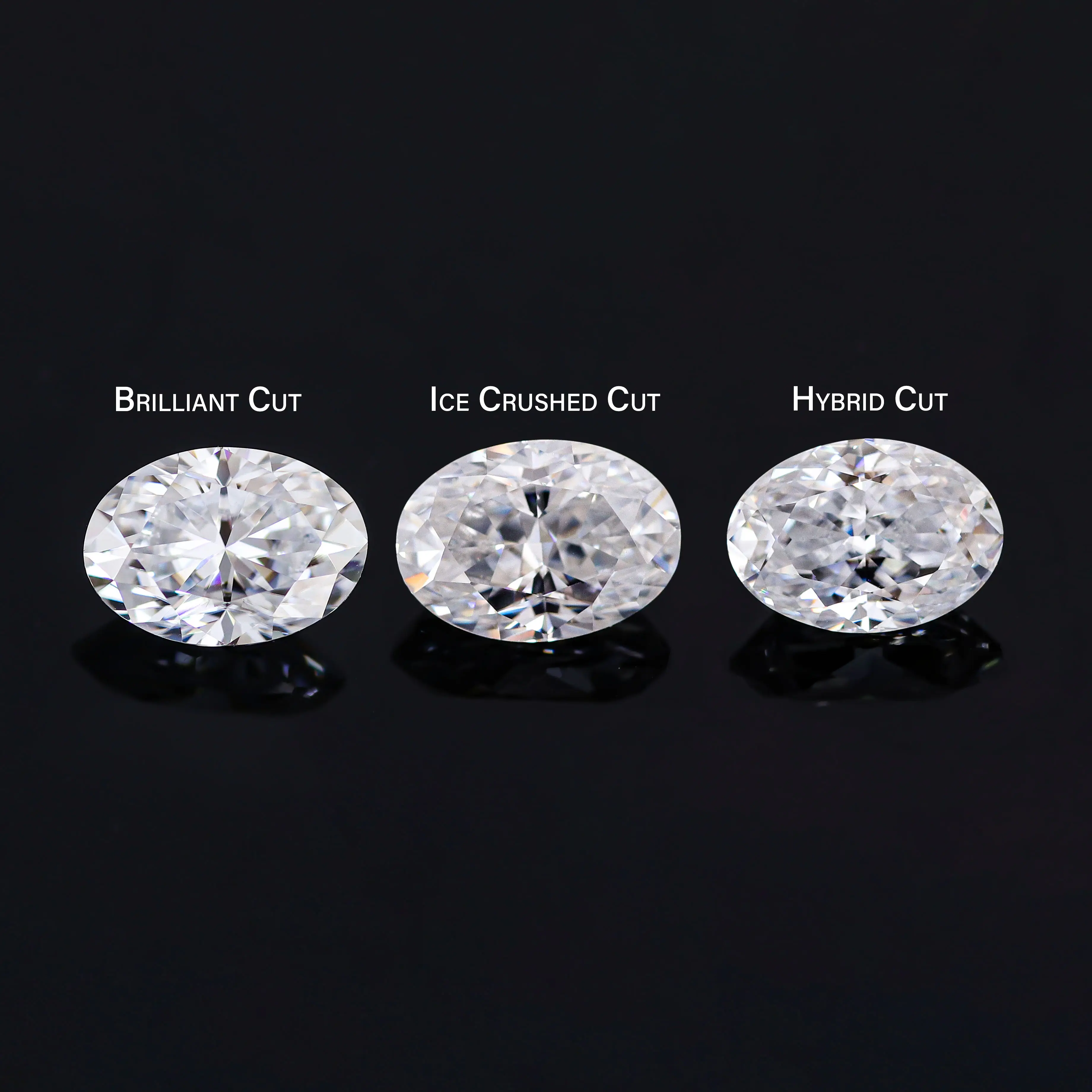 Lỏng moissanite Đá Kim Cương 3 hình bầu dục khác nhau cắt 8x10mm lai cắt/rực rỡ cắt/đá nghiền cắt cho đồ trang sức tùy chỉnh làm