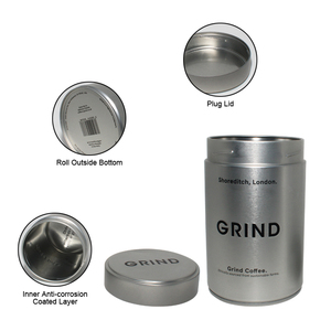 Customized Luxury Eco-Friendly Metal Coffee <strong>Tea</strong> Tin Canister Airtight Empty Powder Cans Printed Bean Tins Customizable Color - Product Image 4