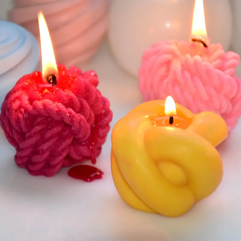 DIY Knoten Kerzenform Handwerklichkeiten Dekorationen Silikonwerkzeug für Hochzeiten Muttertag Weihnachten Feiertage