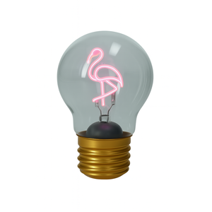 Lampadina in Vetro con Design a Fenicottero, Base E26, Lampadina LED Decorativa - Product Image 1