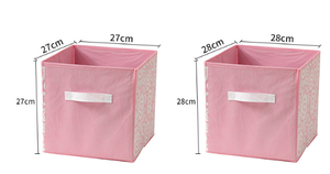 Boîte de rangement pliante en tissu non tissé personnalisée, <span class=keywords><strong>organisateur</strong></span> de cubes avec poignées, carré multifonction en tissu pour placard, jouets et vêtements - Product Image 6
