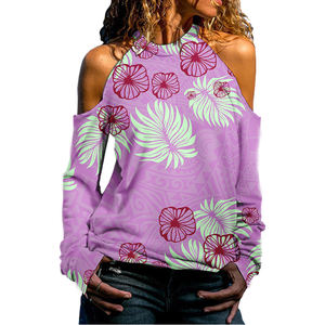Bunga tapa vintage bahu terbuka mode seksi baru kemeja & blus wanita Nitro tapa tribal pakaian pantai mewah untuk wanita - Product Image 5