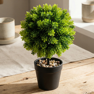 Ruopei <span class=keywords><strong>Mini</strong></span> Bola de Topiario de Césped Artificial Realista, Buxus Sintético en Maceta, Resistente a los Rayos UV, para Decoración de Hogar, Oficina y Mesa - Product Image 2