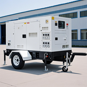 30kva 40kva 50kva 60kvaディーゼル発電機、100kva 150kva 200kva 250kva、カミンズ搭載トレーラー式移動型静音ディーゼル発電機 - Product Image 1