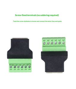 موصل شبكة RJ12 6P6C أنثى إلى محول طرفي لولبي <span class=keywords><strong>6</strong></span> سنون بدون لحام، موزع RJ12، متوفر بالجملة من المصنع - Product Image 6