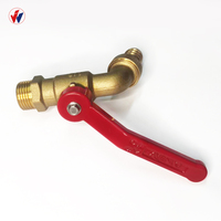 Grifo de Jardín de Latón para Exteriores, Válvula de Apertura Rápida, Boquilla PN16, Válvula de Bola de Alta Calidad con Control de Flujo y Palanca Manual