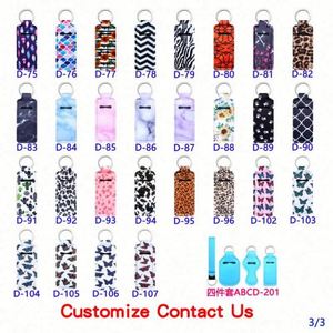 Wholesale Neoprene Wristlet Strap Key Holder Chapstick Holder <b>Customized</b> Wristlet Lanyard <b>Keychain</b> - Product Image 4