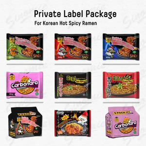 SINOMIE Factory Korean <span class=keywords><strong>Jja</strong></span> Jiang Ramen Fideos de salsa frita Fideos coreanos Ramen Buldak - Product Image 4