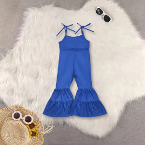 ชุดรอมเปอร์ทรงกระดิ่งแบบผูกสายสำหรับเด็กผู้หญิงในฤดูร้อนที่เป็นมิตรกับสิ่งแวดล้อมและสวมใส่สบาย - Product Image 2