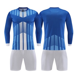 Maillot de football personnalisé à manches longues de haute qualité, respirant, séchage rapide, 100 % polyester, imprimé par transfert thermique, uniforme d'entraînement - Product Image 3