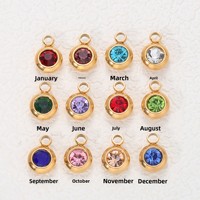 Pendentif simple trou en acier inoxydable avec strass, accessoires de bijoux DIY, électroplaqué, fabricant de bijoux pour le commerce extérieur
