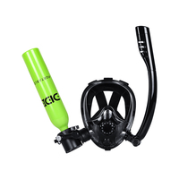 DIDEEP CE&DOT Approuvé X3000plus 0.5L Mini Bouteille de Plongée Sous-Marine 200bar Haute Pression en Alliage d'Aluminium Noir Unisexe