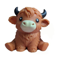 Vente en gros de jouets anti-stress en TPR en forme de vache des Highlands géante, amusants, à récupération lente, pour exercices manuels et soulagement du stress, pour enfants et adultes