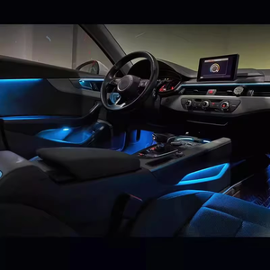 Éclairage ambiant LED pour voiture SJC pour modèles <span class=keywords><strong>Audi</strong></span> A5/A4L 2017-2025 Intérieur Lumière ambiante symphonique 64 couleurs Accessoires décoratifs - Product Image 2