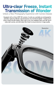 Lunettes Intelligentes IA 2026 W-610 à Changement de Couleur avec Commande Vocale et Fonction de Réveil pour la Vidéo - Product Image 4