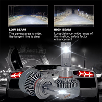 Phare LED H7 Sans Ventilateur 2023 pour Voiture VW Passat Golf 7 Polo Audi A4 B8 B6 A3 8P Q7 Mazda 5 3 BK CX7 6500K H7 CSP Mini