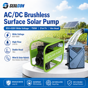<span class=keywords><strong>Pompe</strong></span> <span class=keywords><strong>solaire</strong></span> de surface SEALCON AC/DC à moteur BLDC sans balais avec contrôleur MPPT <span class=keywords><strong>pour</strong></span> l'irrigation agricole et l'alimentation en eau des étangs - Product Image 1