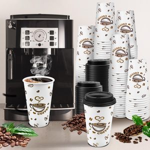 แก้วกาแฟกระดาษแบบใช้แล้วทิ้งพร้อมฝาปิด ขนาด 16 ออนซ์ สำหรับเครื่องดื่มร้อน เช่น <span class=keywords><strong>โกโก้</strong></span><span class=keywords><strong>ร้อน</strong></span> ช็อกโกแลต และเครื่องดื่มอื่นๆ - Product Image 6