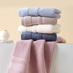 Pure Cotton Towels 34x74 Cm Solid Color Soft Absorbent For Home Face Washing Bathing - Product Image 3