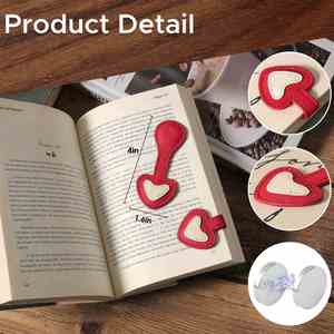 Magnetic Leather <b>Bookmarks</b> Magnetic Pen Holder Book Marks Clip <b>Gift</b> for Book Lover Readers - Product Image 3
