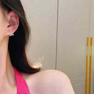 Queen's Balance oreille oreille clou 4-5MM naturel haute qualité perle d'eau douce Double porter boucles d'oreilles et bijoux - Product Image 6