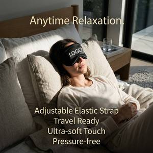 <span class=keywords><strong>Masque</strong></span> de sommeil en soie de mûrier biologique avec logo personnalisé, sans pression, rembourré, cache-<span class=keywords><strong>yeux</strong></span> doux, protection oculaire de voyage, vente en gros - Product Image 2