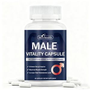 Capsules de vitalité masculine avec Cordyceps et Tribulus, graines de citrouille et ginseng, soutien de la prostate masculine, amélioration de l'énergie et des performances - Product Image 1