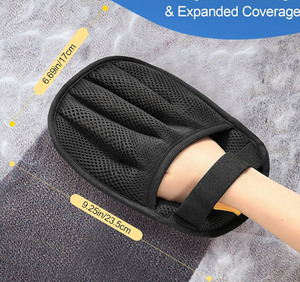 Brosse de toilettage électrostatique réutilisable en polyester pour chats et chiens, conception à cinq doigts, pour <span class=keywords><strong>le</strong></span> linge, les tapis et les sièges de voiture - Product Image 3