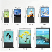 Kiosques à écran tactile LCD d'extérieur de 43, 49, 55, 65, 75 et 86 pouces, écrans numériques HD étanches