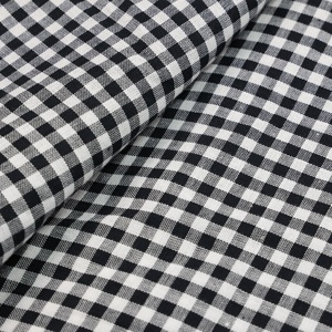 Classic Black/<span class=keywords><strong>White</strong></span> percalle Check 100% popeline di cotone tinto in filo tessuti per camicie - Product Image 5