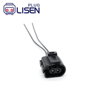 6X0973722G FEP Konektor Sensor ABS 2 Pin Betina dengan Kabel Harness untuk VW Audi