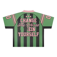 Custom Streetwear Patchwork Rugby Fútbol Camiseta Jerseys de punto de algodón Baloncesto Club Sport Boxy Cropped Men Jersey