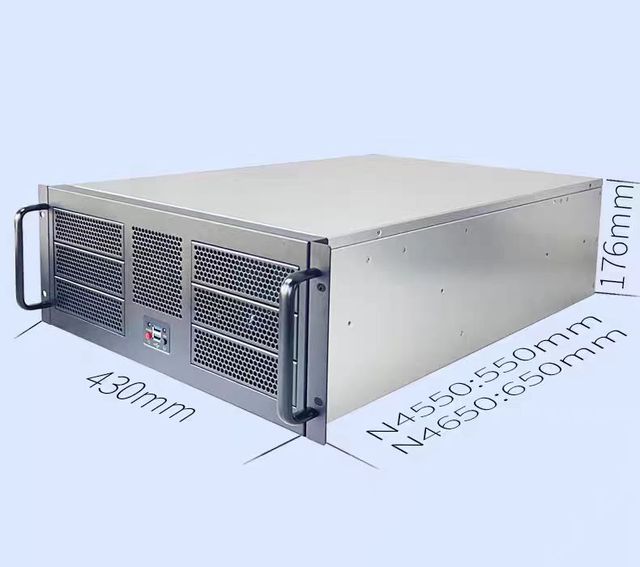 New 4U ATX Server Storage Rack Chassis 55cm Depth Desktop Rack Case with Fan 6CD-RO HTPC Server Case Plastic Material