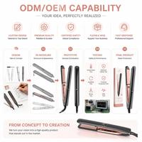 Torlin 80W PTC Pelurus Rambut Layar LED 160-260 C Pemanasan Cepat 30 detik Rose Gold Tourmaline 500 Nano Ceramic Pelurus Rambut